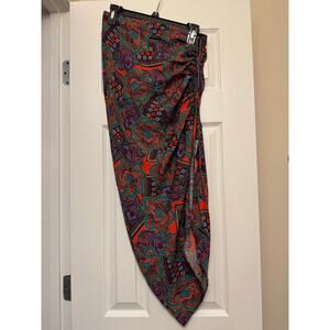 Veronica Beard Ari Paisley Midi Skirt UNLINED